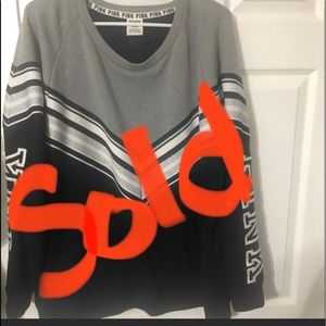 PINK black & gray sweatshirt never worn